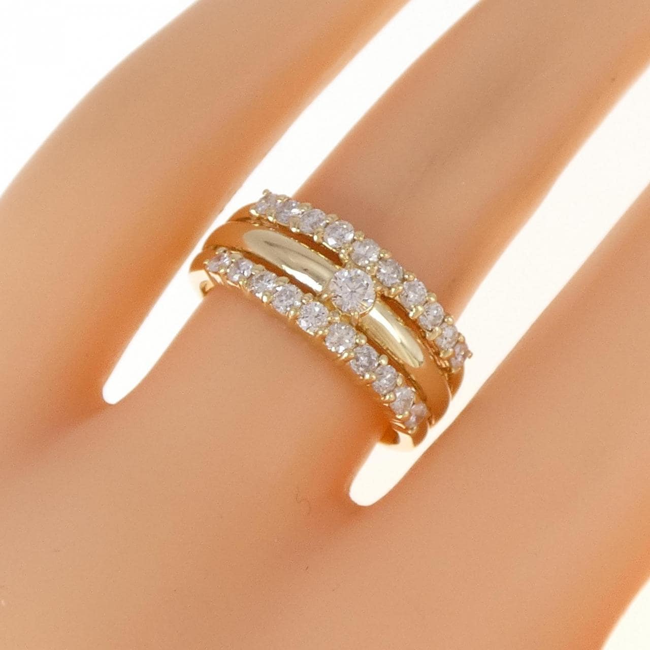 K18YG ダイヤモンド リング 0.64CT