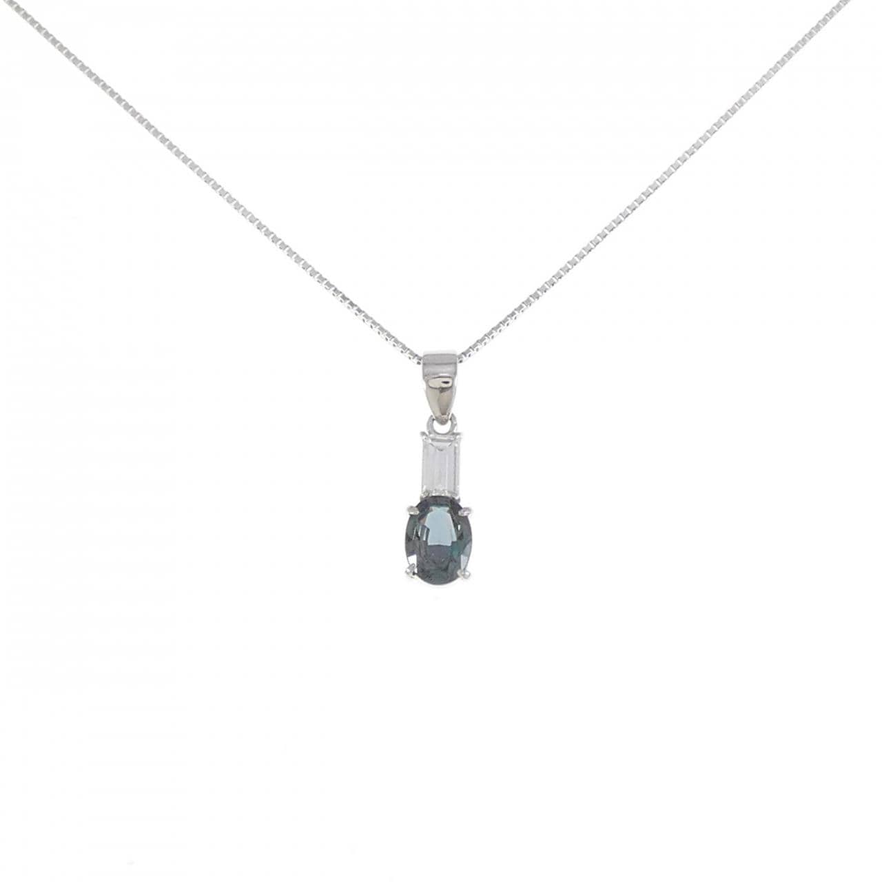 PT900/PT850 アレキサンドライト ネックレス 0.69CT ブラジル産