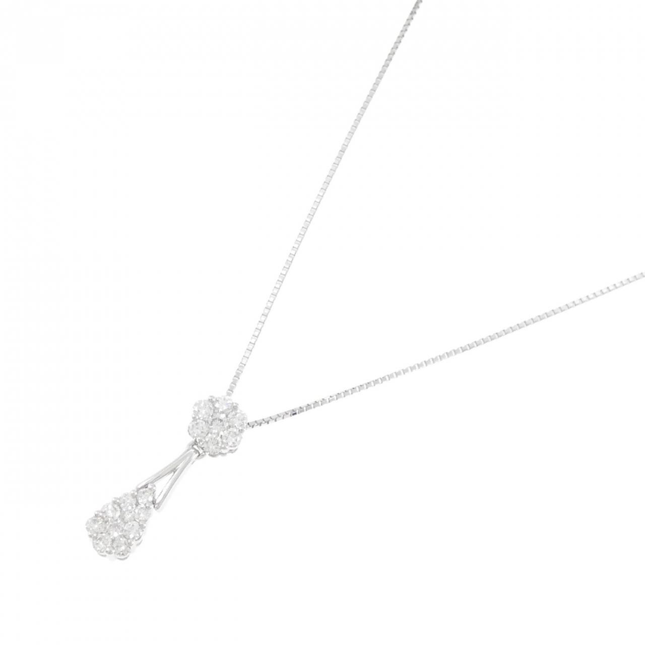 K18WG ダイヤモンド ネックレス 0.50CT