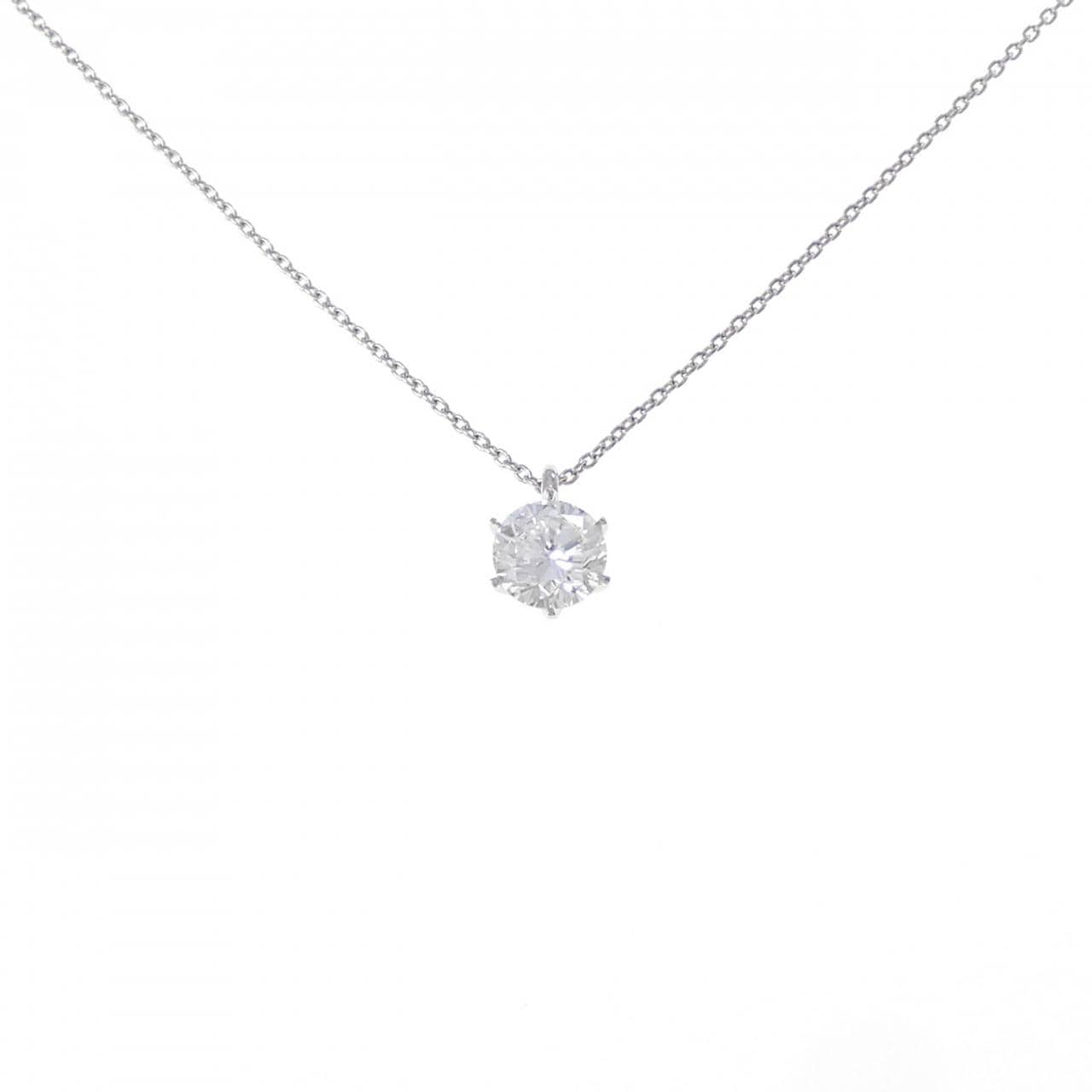 【再加工款】PT900/PT850单钻鑽石項鍊 1.005克拉 D色 SI1淨度 良好