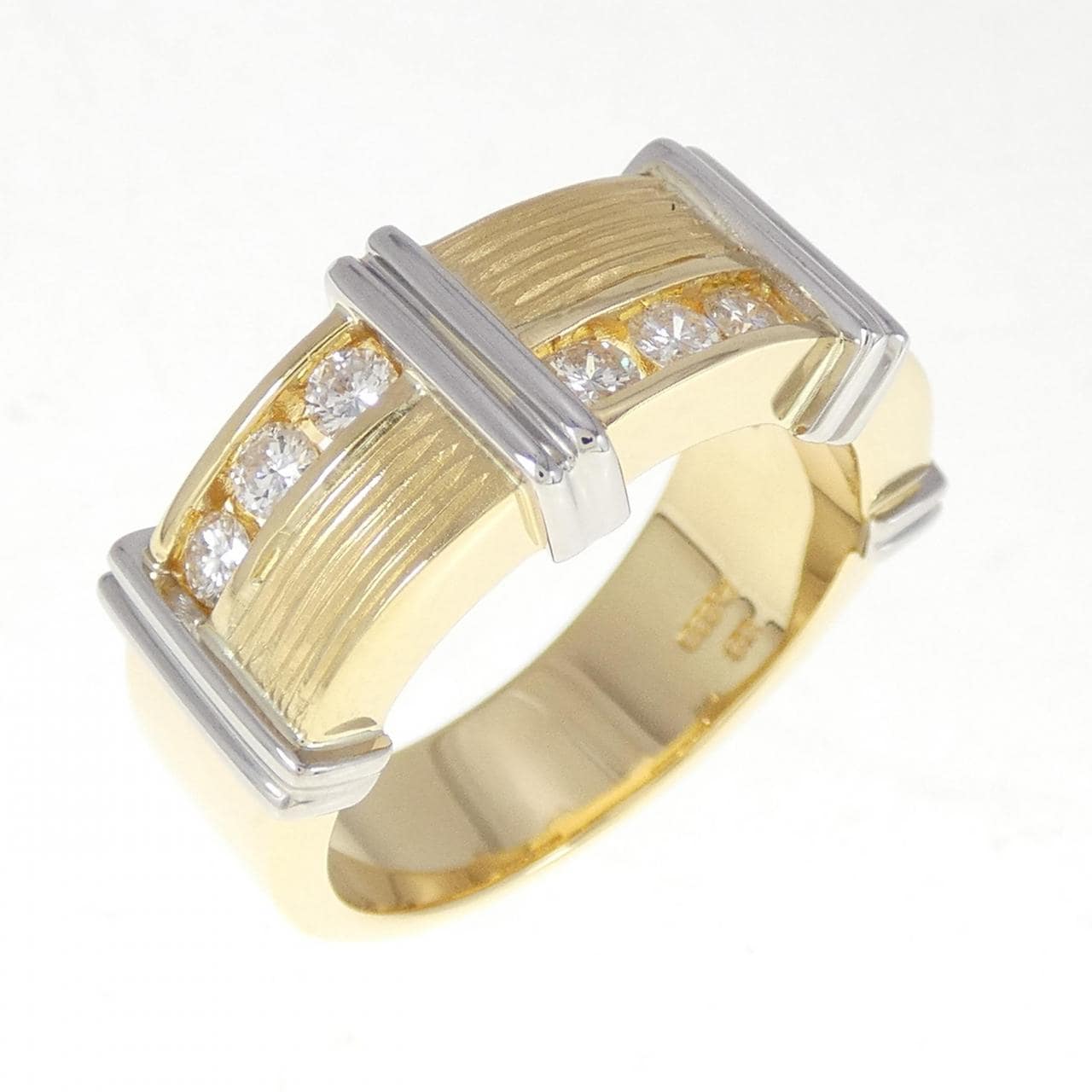 K18YG/PT ダイヤモンド リング 0.53CT