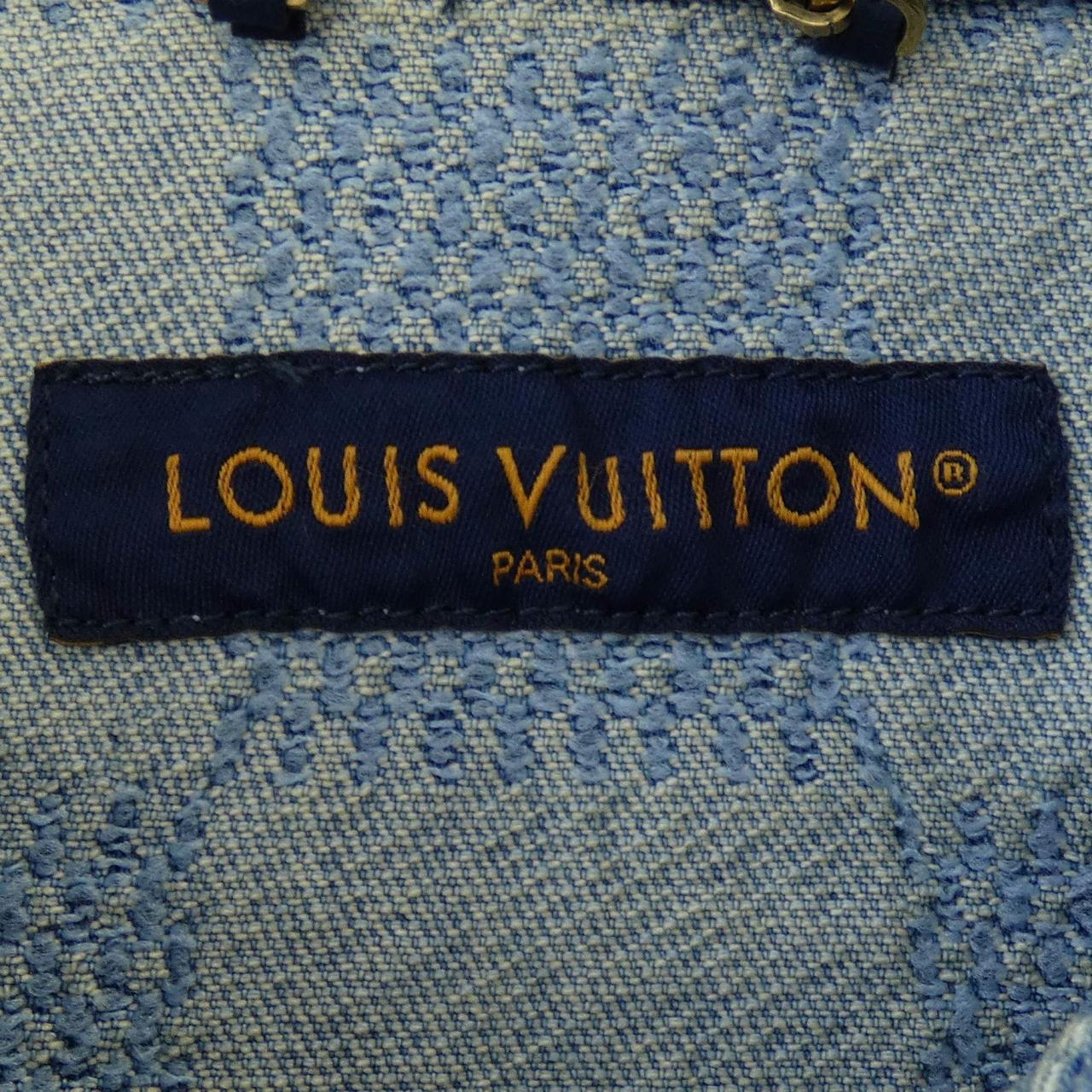 ルイヴィトン LOUIS VUITTON ダミエ3D ライトデニムショートスリーブシャツ HTS53WUYH S/Sシャツ
