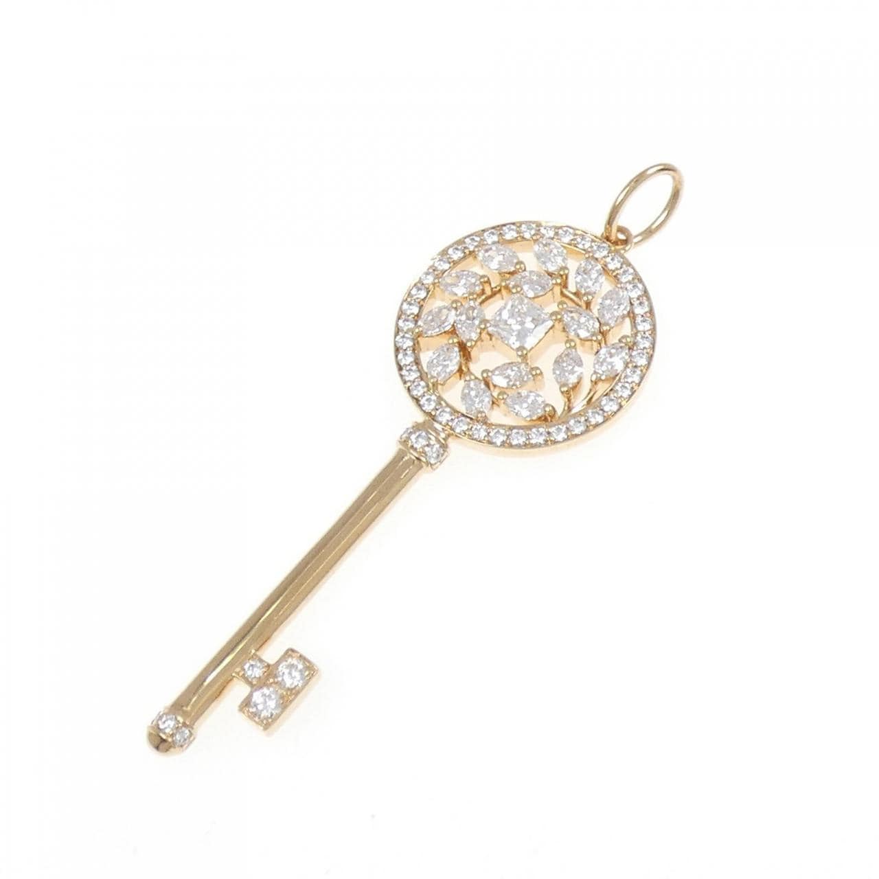 TIFFANY維多利亞藤蔓圓形鑰匙吊墜 0.66CT