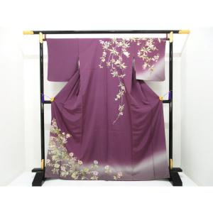 訪問着　刺繍加工ボカシ染