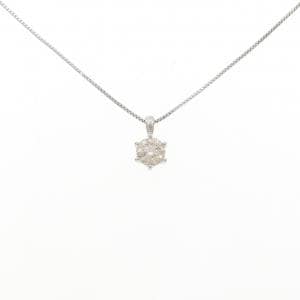 PT900/PT850 ソリティア ダイヤモンド ネックレス 0.929CT