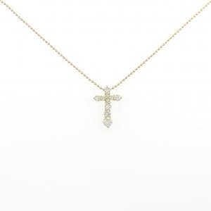 K18YG クロス ダイヤモンド ネックレス 0.51CT