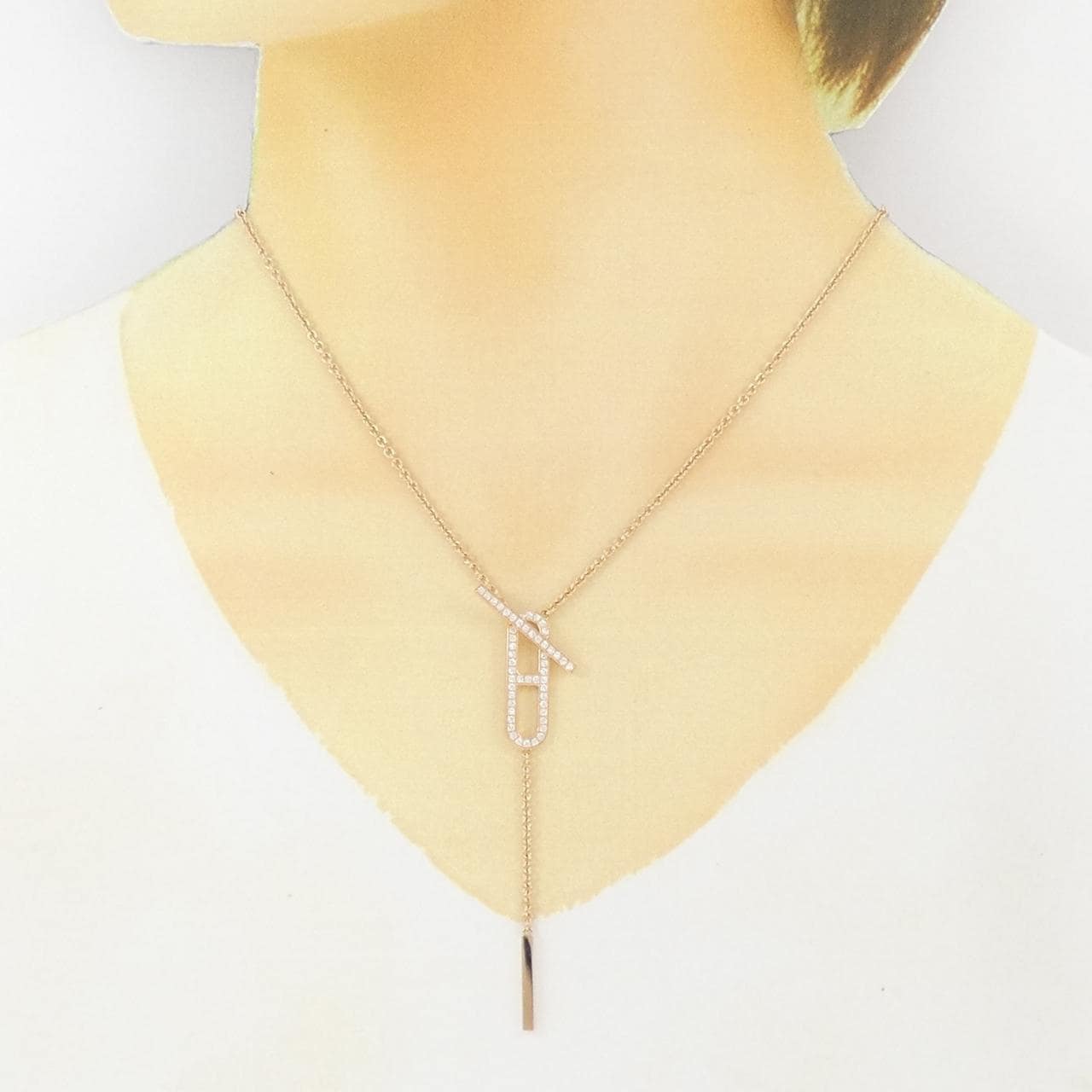 エルメス エヴァーシェーヌダンクル ネックレス 0.37CT