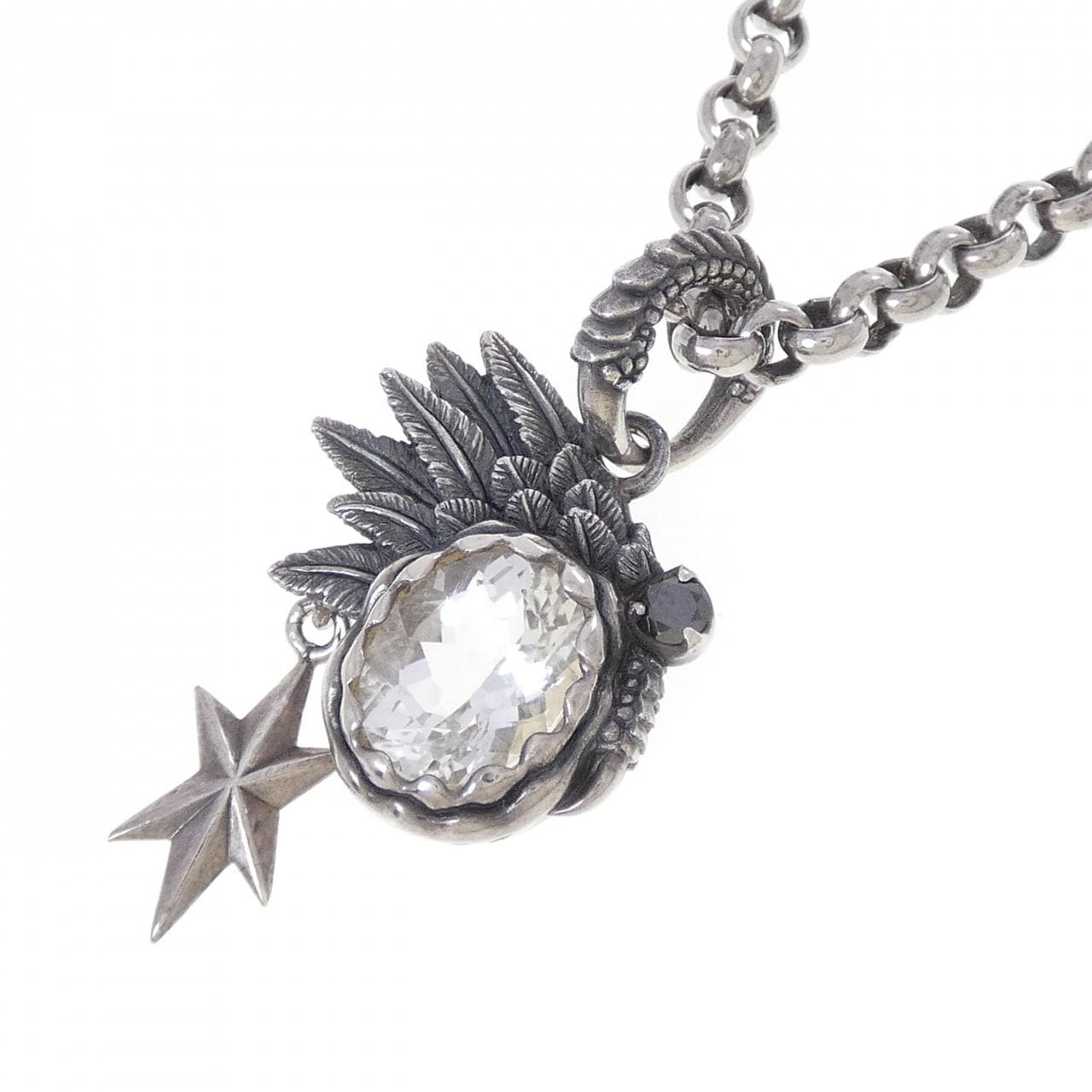 シルバー/925 クオーツ ネックレス