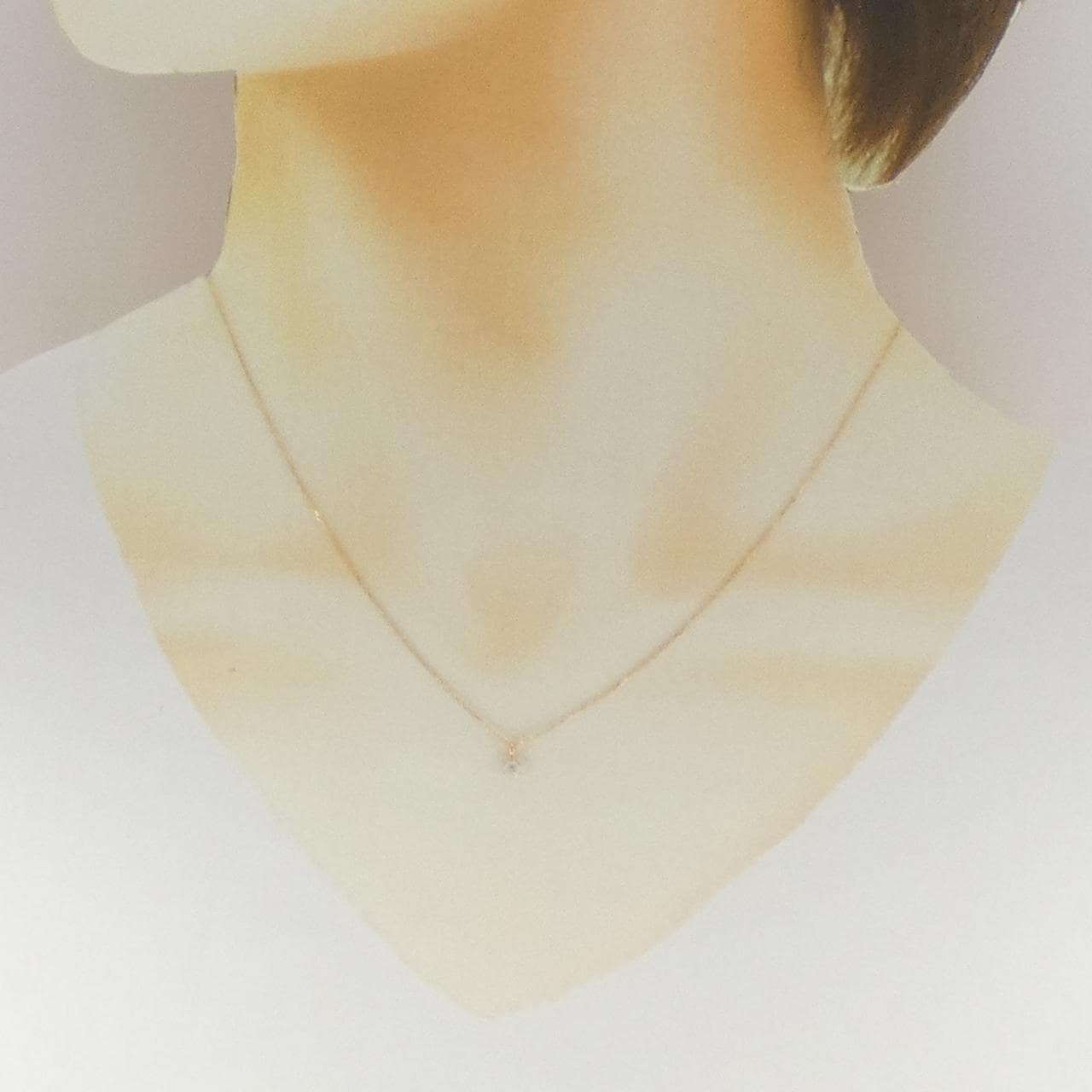 K18PG ダイヤモンド ネックレス 0.10CT