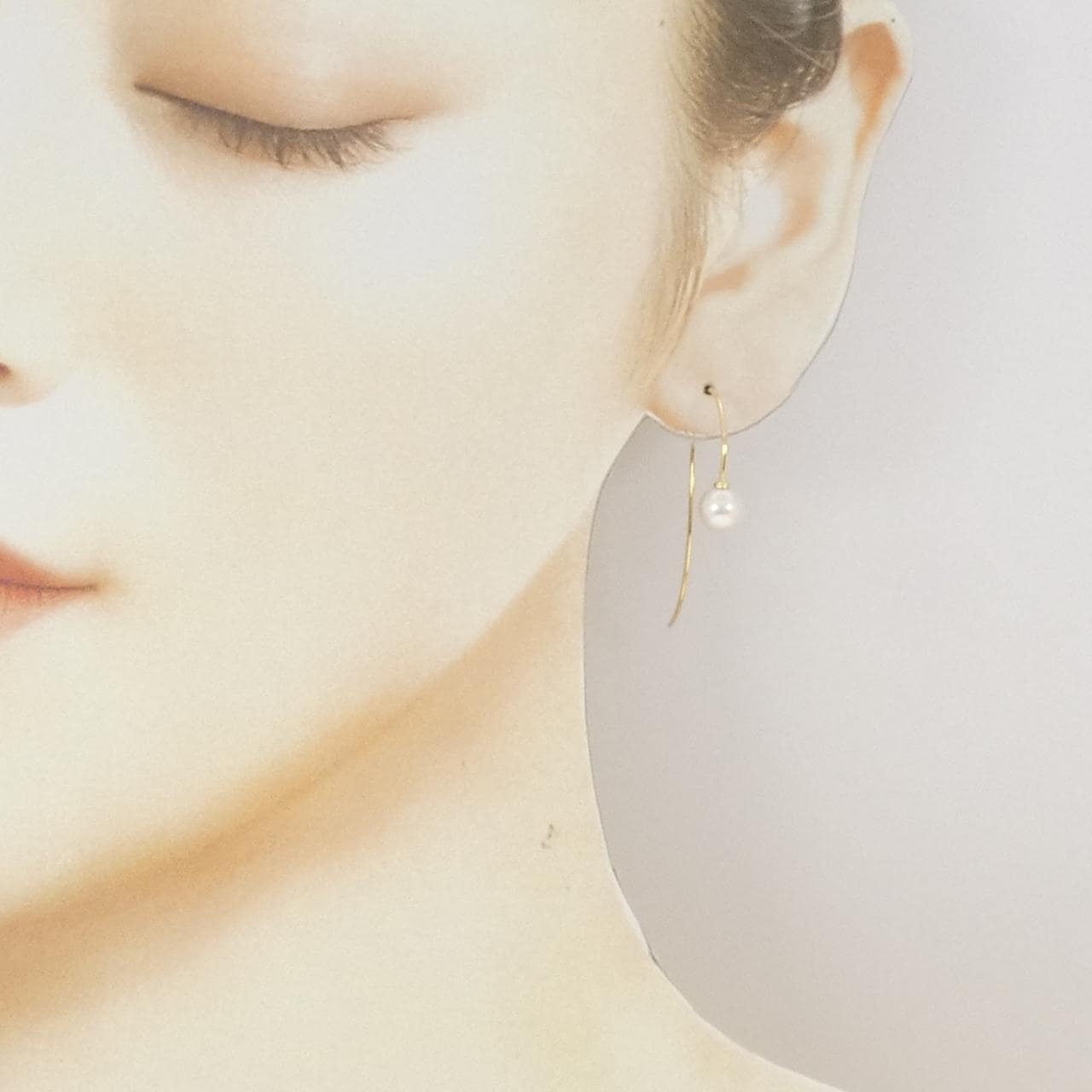 K18YG アコヤパール ピアス 6mm