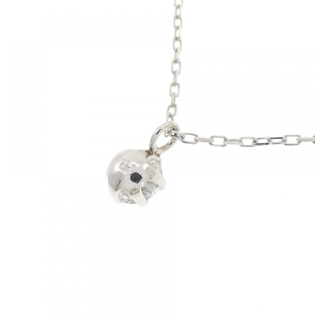 PT900/PT850 ソリティア ダイヤモンド ネックレス 0.20CT