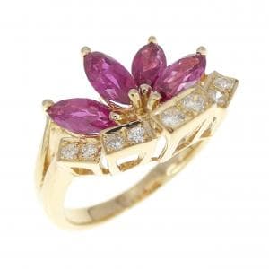 K18YG ruby ring