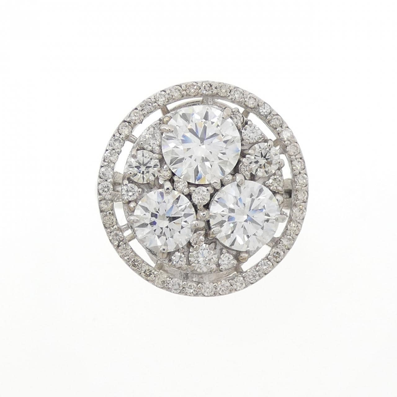 PT900 ダイヤモンド リング 2.362CT F-G VS2 EXT-VG
