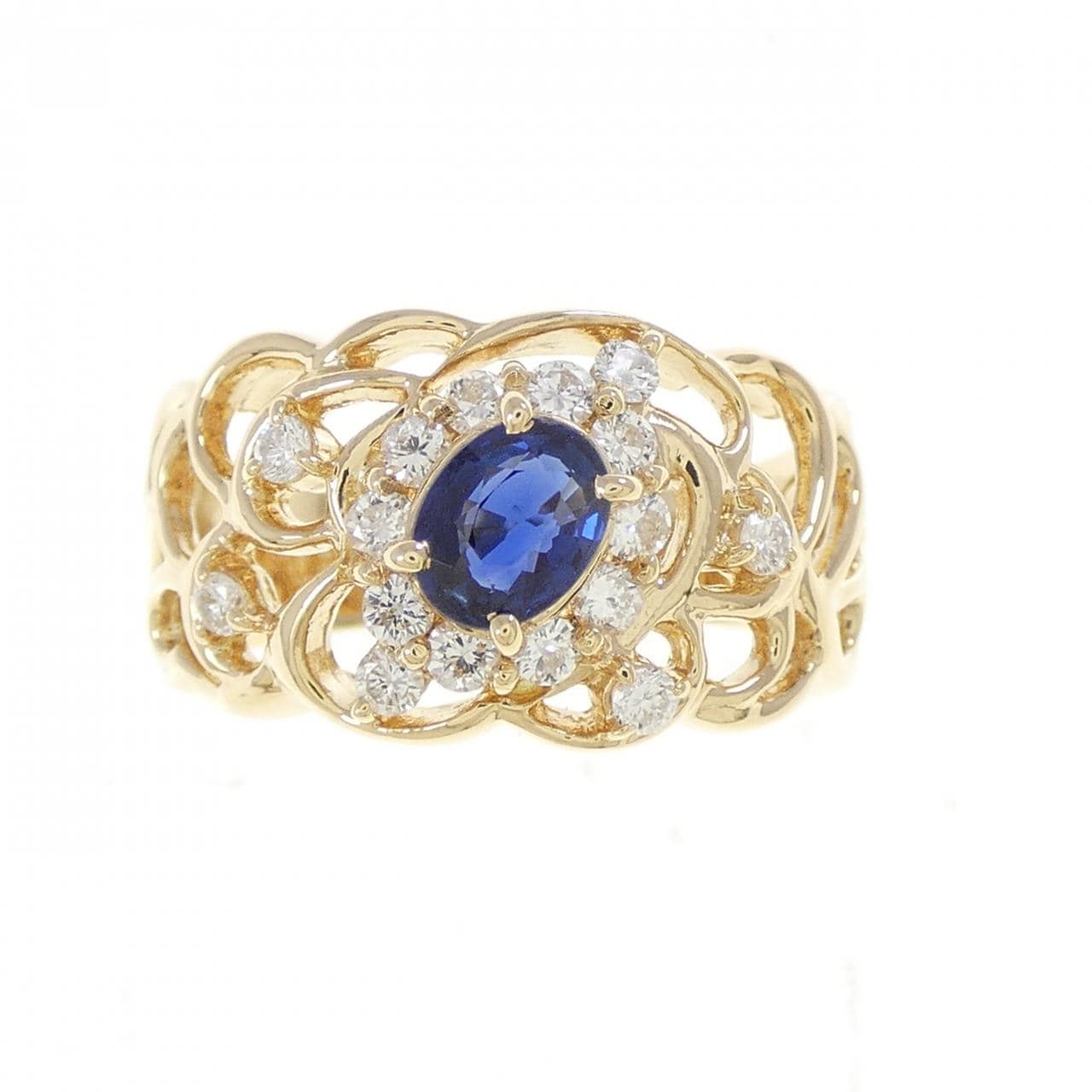K18YG サファイヤ リング 0.52CT