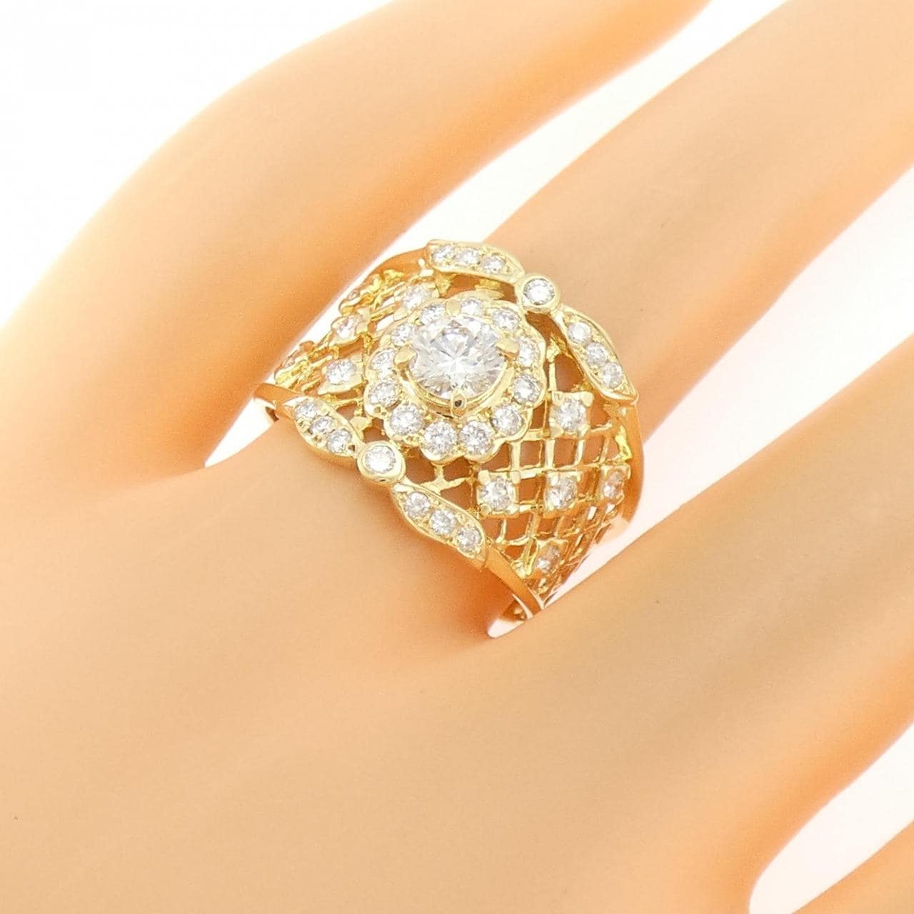 K18YG ダイヤモンド リング 0.41CT