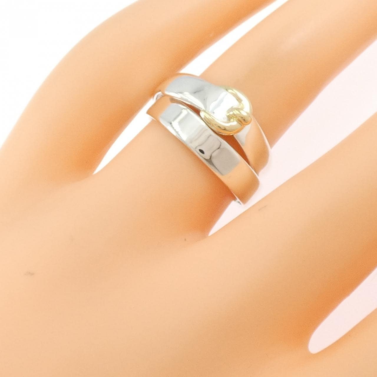 【ヴィンテージ】エルメス ドュブルトュール リング