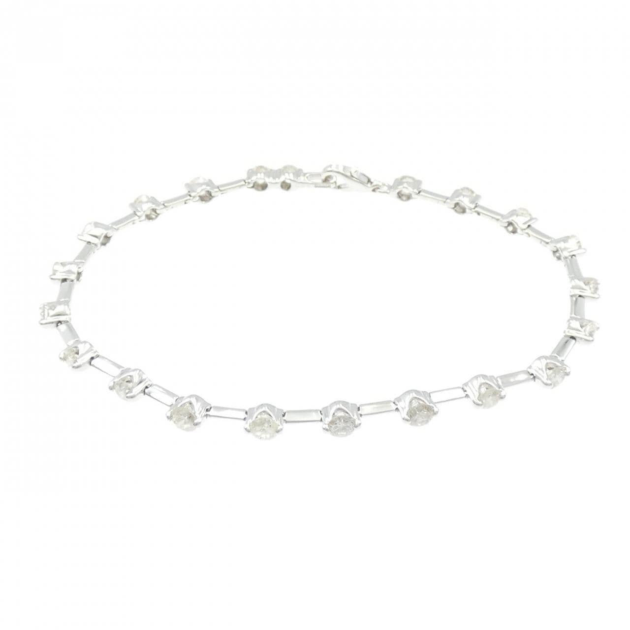 K18WG ダイヤモンド ブレスレット 3.00CT