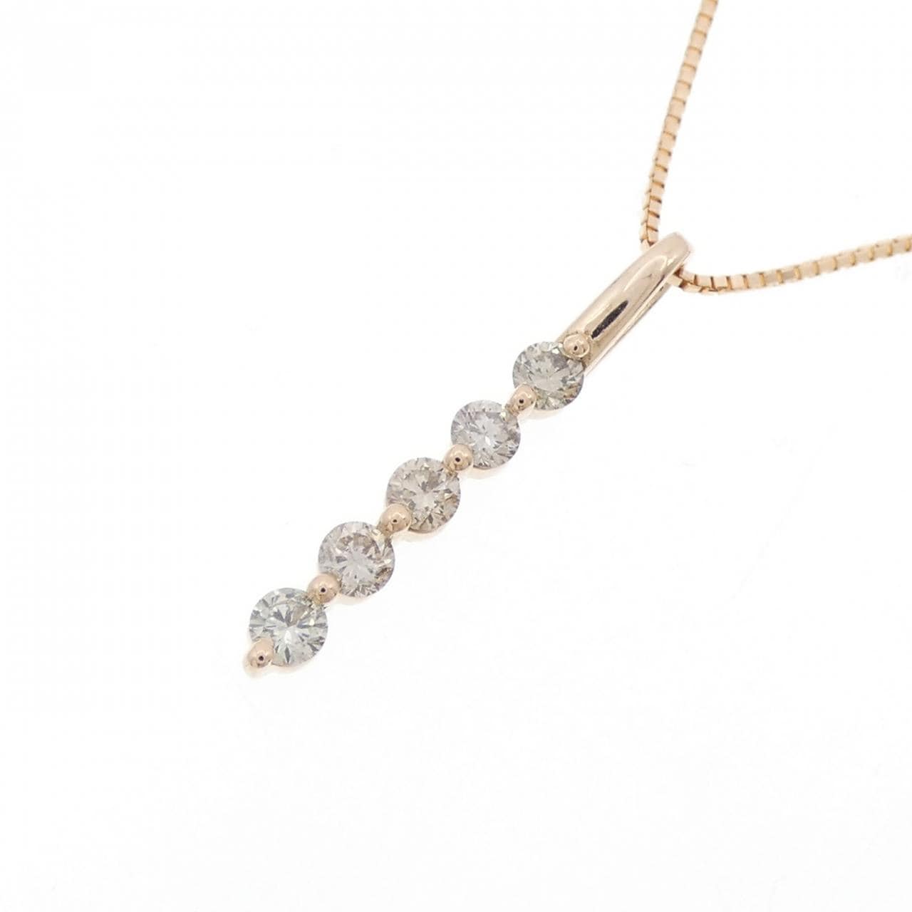 K18PG ダイヤモンド ネックレス 0.30CT