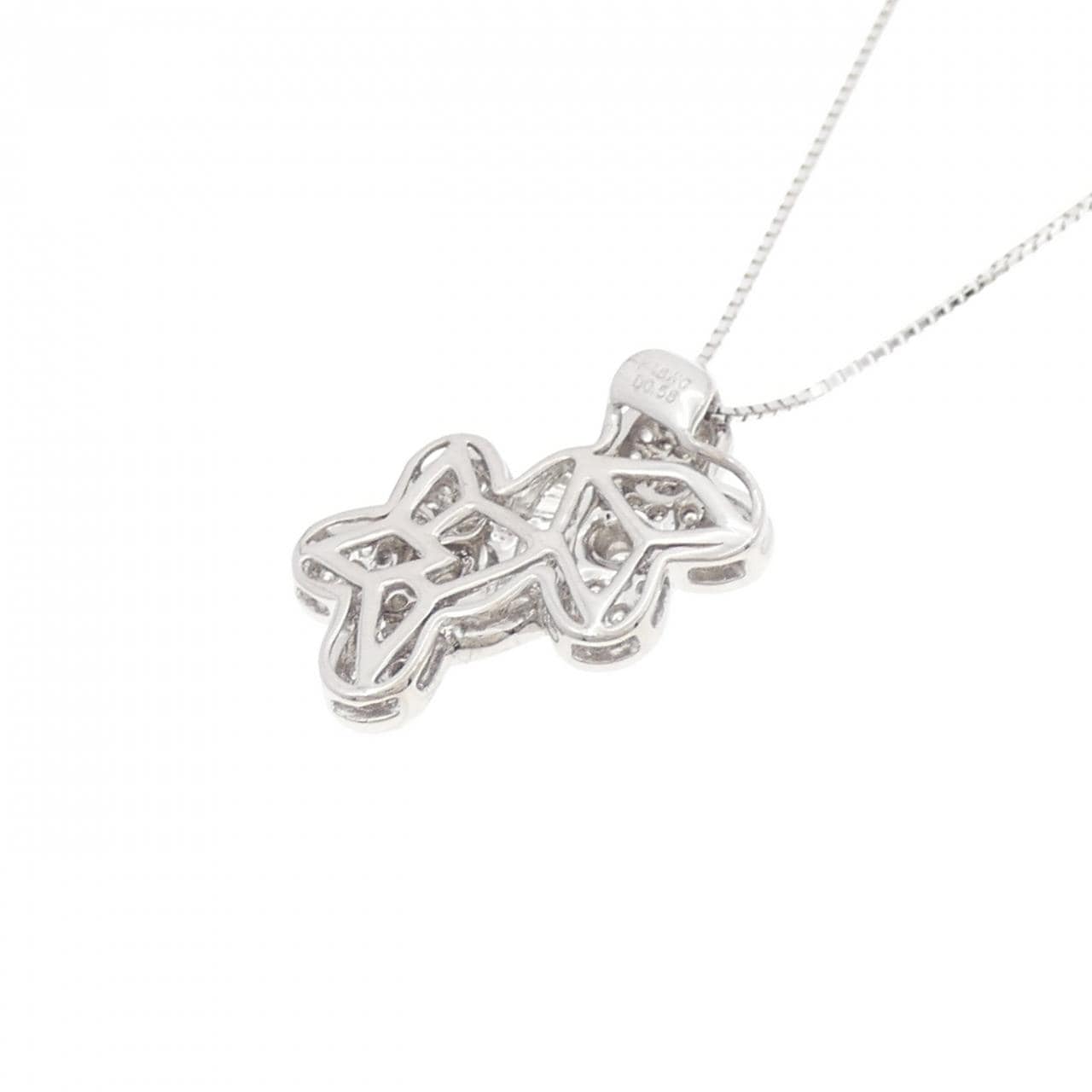 K18WG ダイヤモンド ネックレス 0.58CT