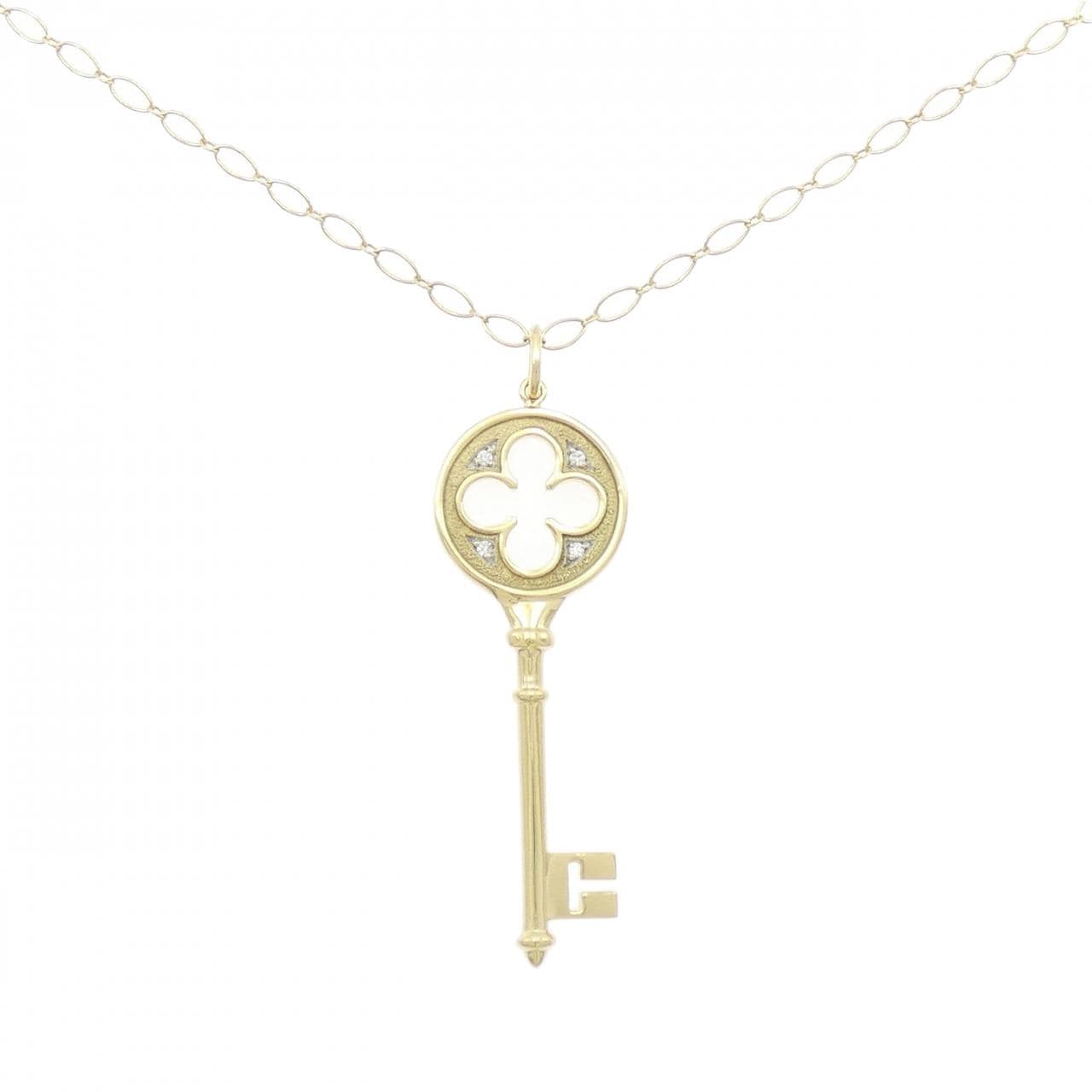 ティファニー クォーターフォイル キー ネックレス