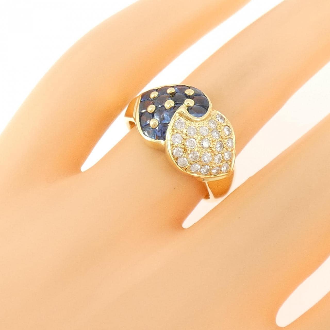 K18YG サファイヤ リング 1.25CT
