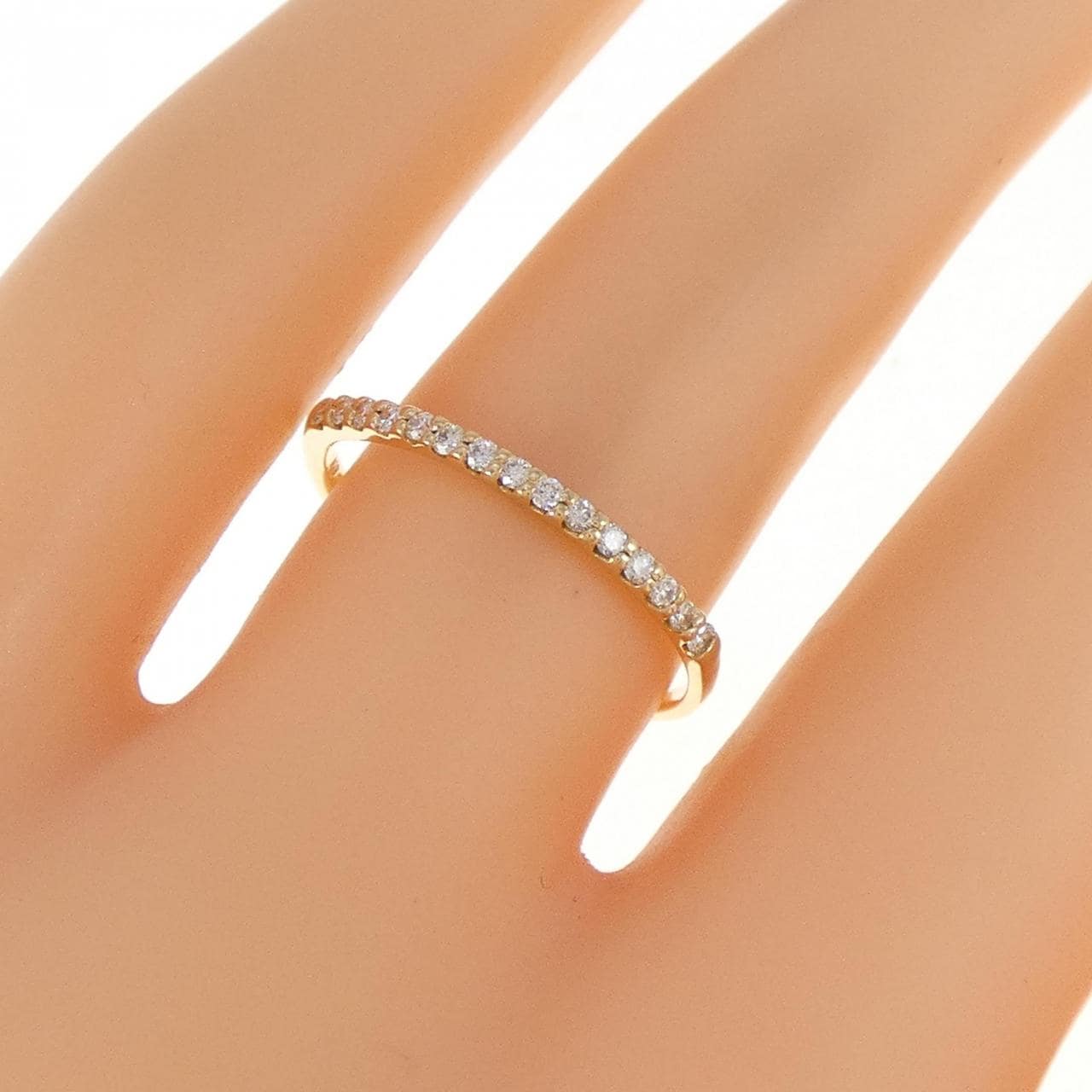 K18YG ダイヤモンド リング 0.12CT