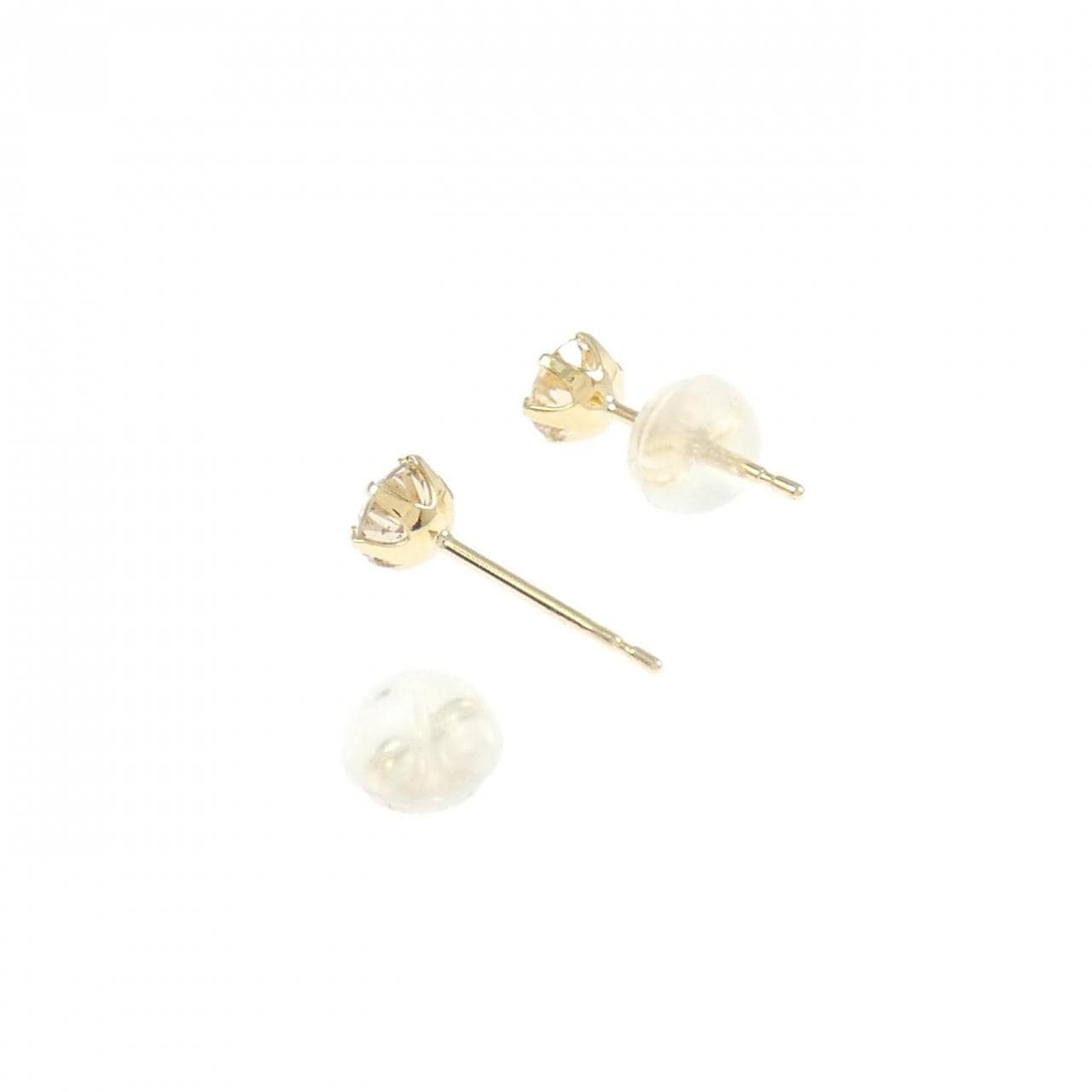 K18YG ソリティア ダイヤモンド ピアス 0.50CT