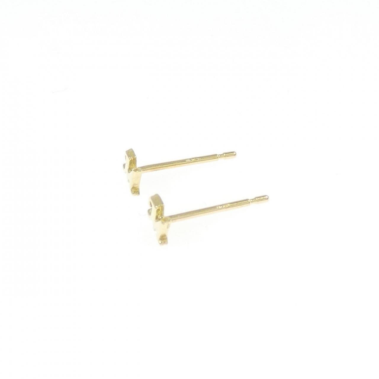 K18YG イニシャルM ピアス