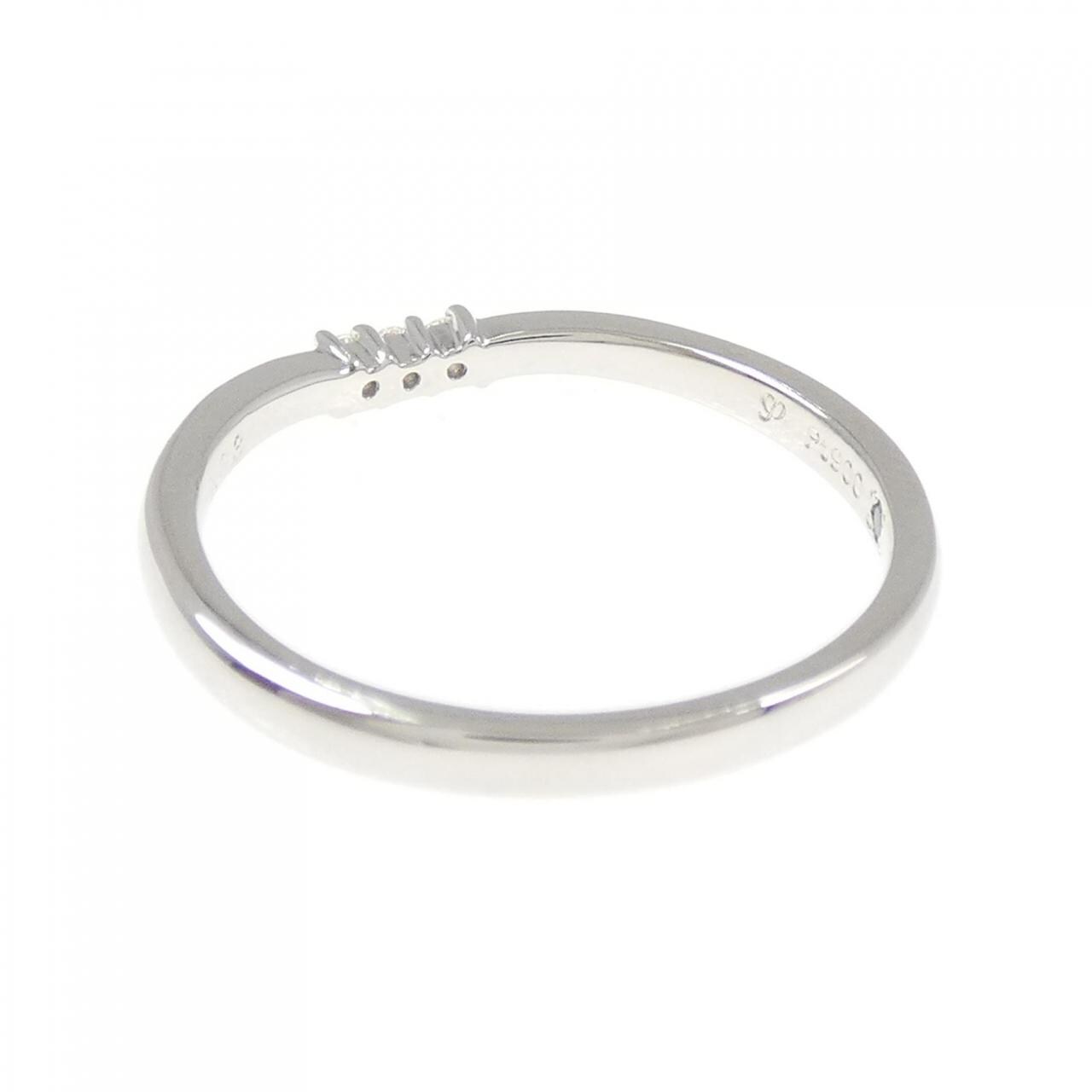 PT900 スリーストーン ダイヤモンド リング 0.03CT