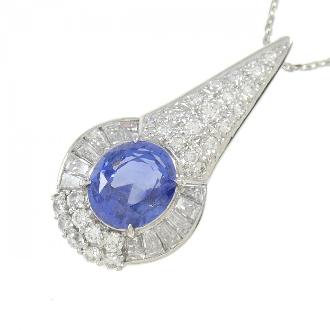 PT Unheated Sapphire Necklace 3.384CT