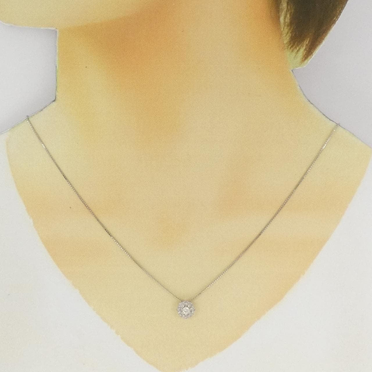 PT900/PT850 ダイヤモンド ネックレス 0.13CT