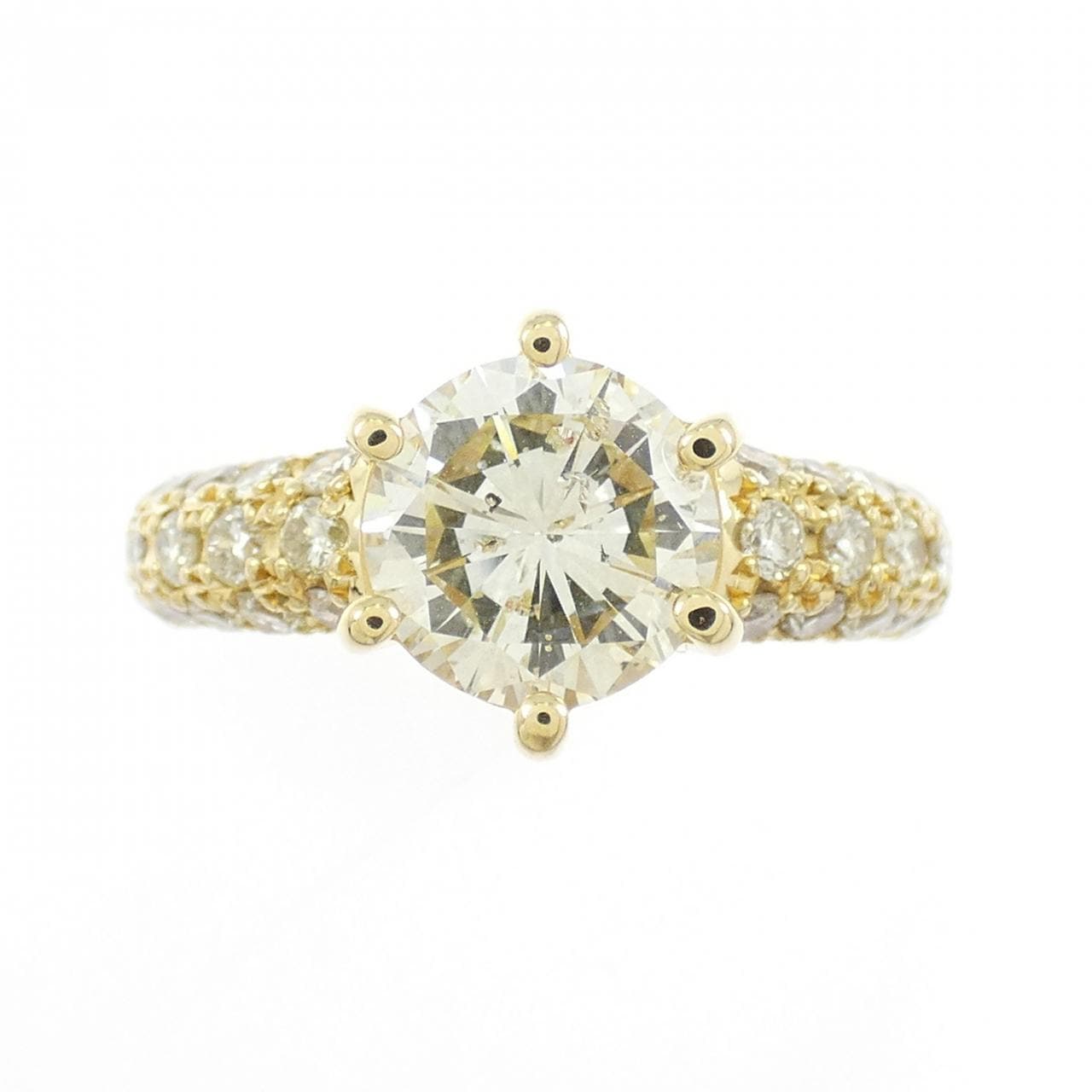 K18YG ダイヤモンド リング 1.41CT