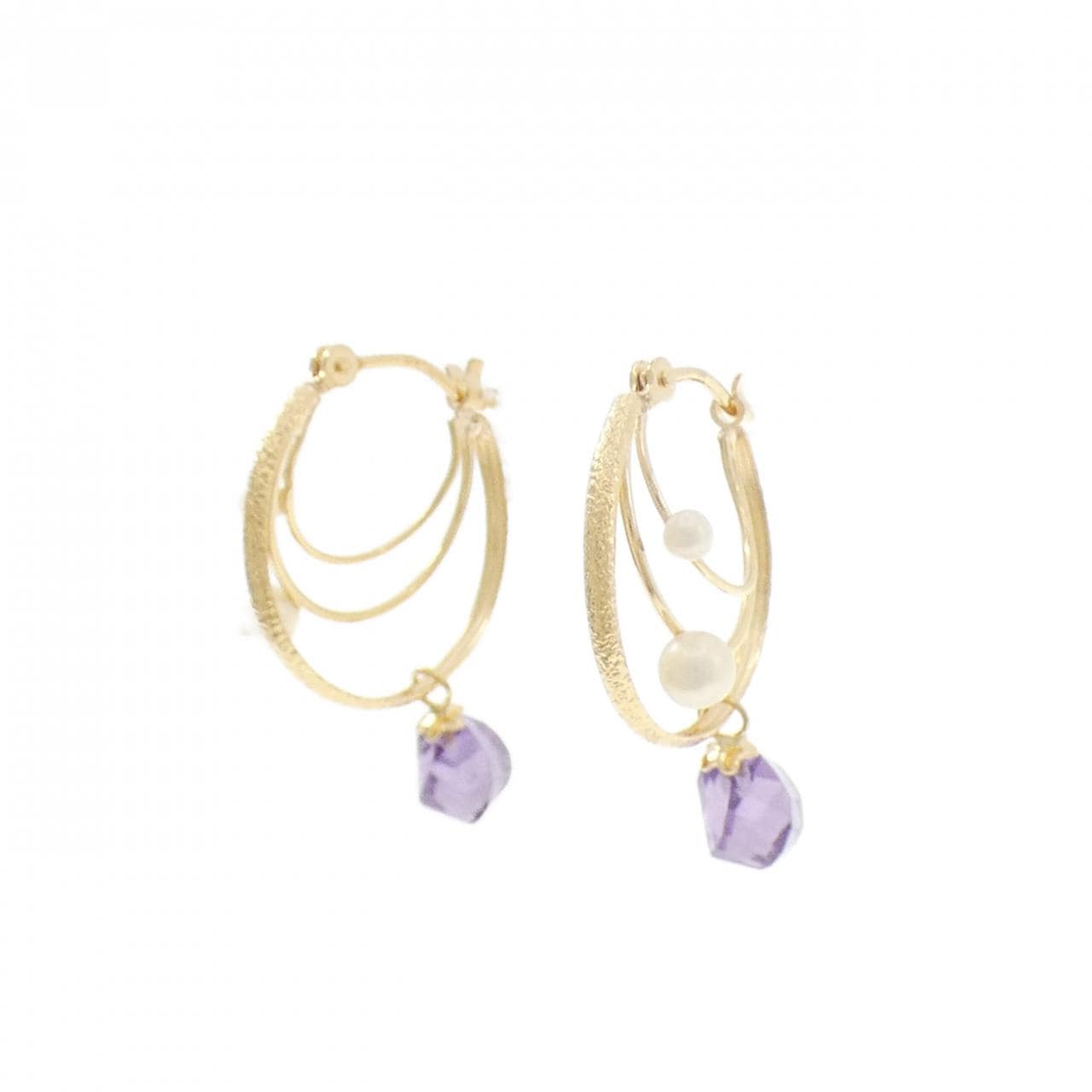 K18YG アメジスト ピアス