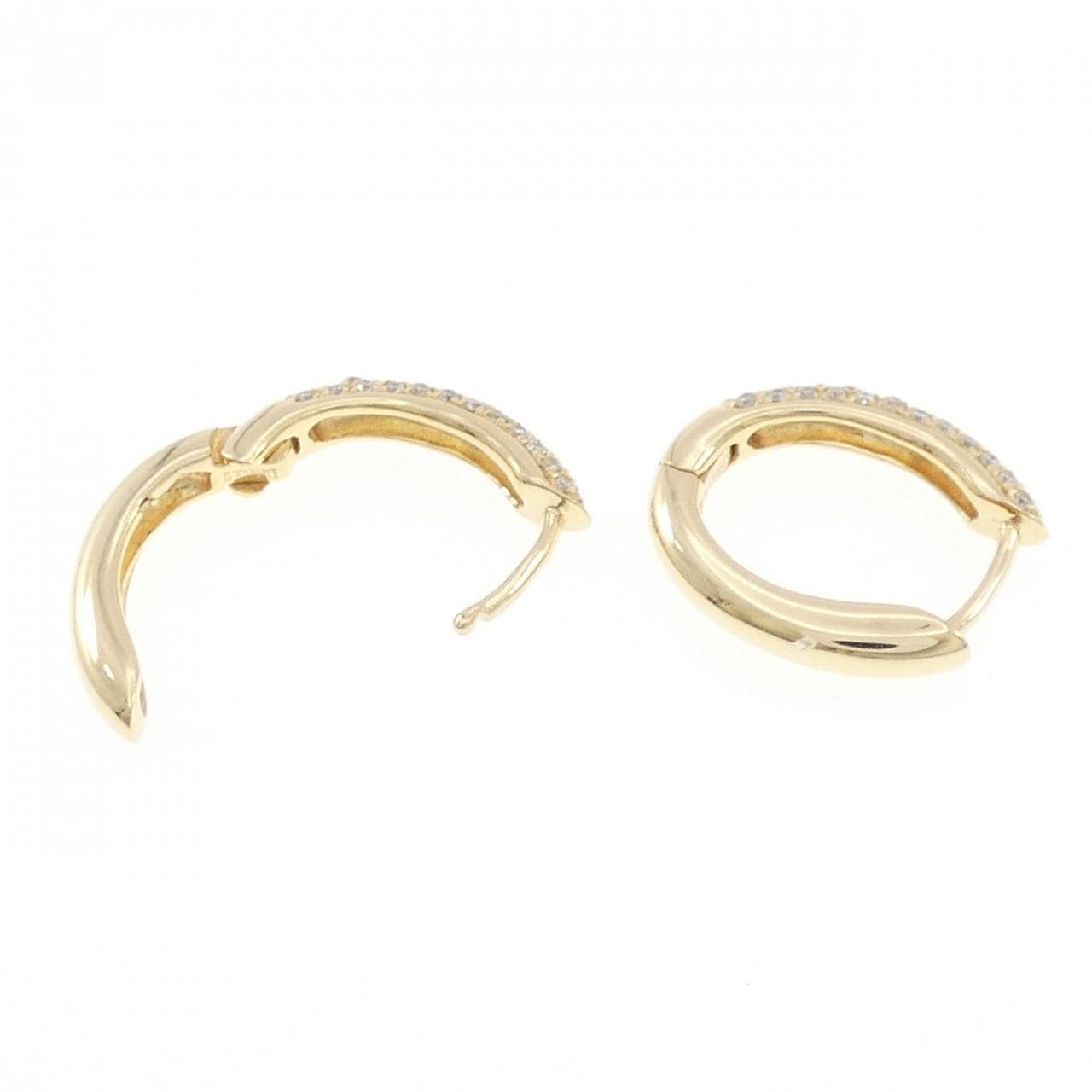 K18YG パヴェ ダイヤモンド ピアス 0.24CT