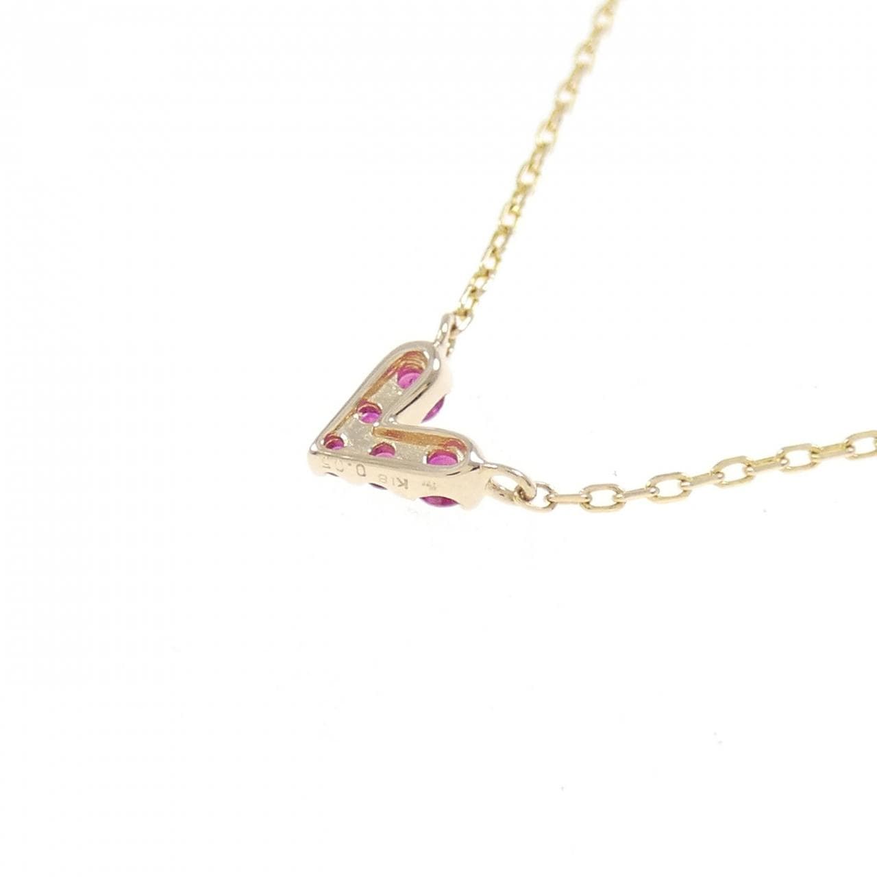 PONTE VECCHIO Heart Ruby Necklace 0.05CT