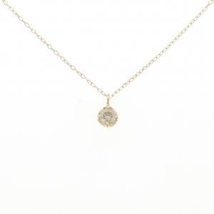 K18YG ソリティア ダイヤモンド ネックレス 0.15CT