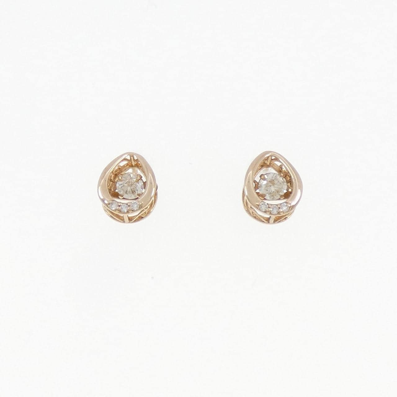 K18PG ダイヤモンド ピアス 0.18CT