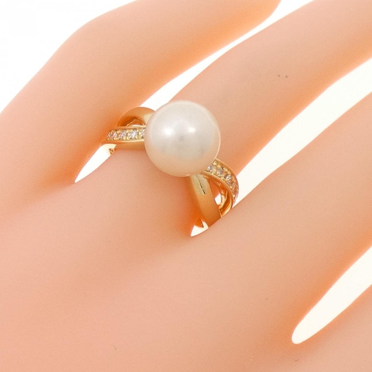 K18YG アコヤパール リング 9.4mm
