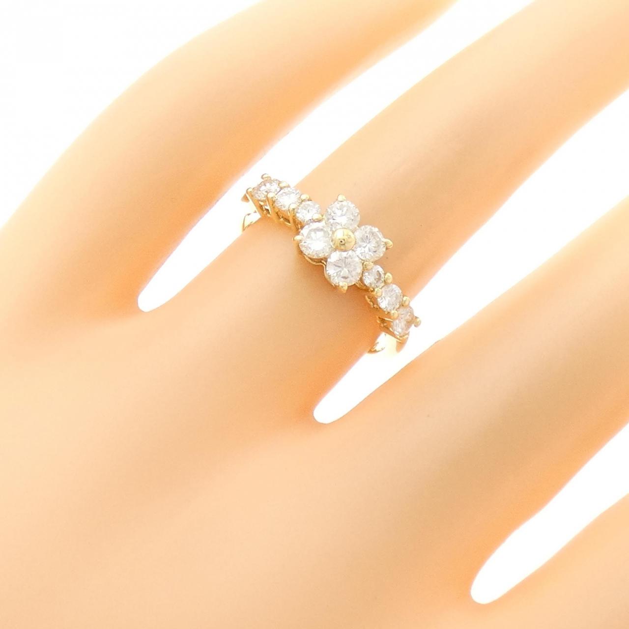 K18YG ダイヤモンド リング 0.76CT