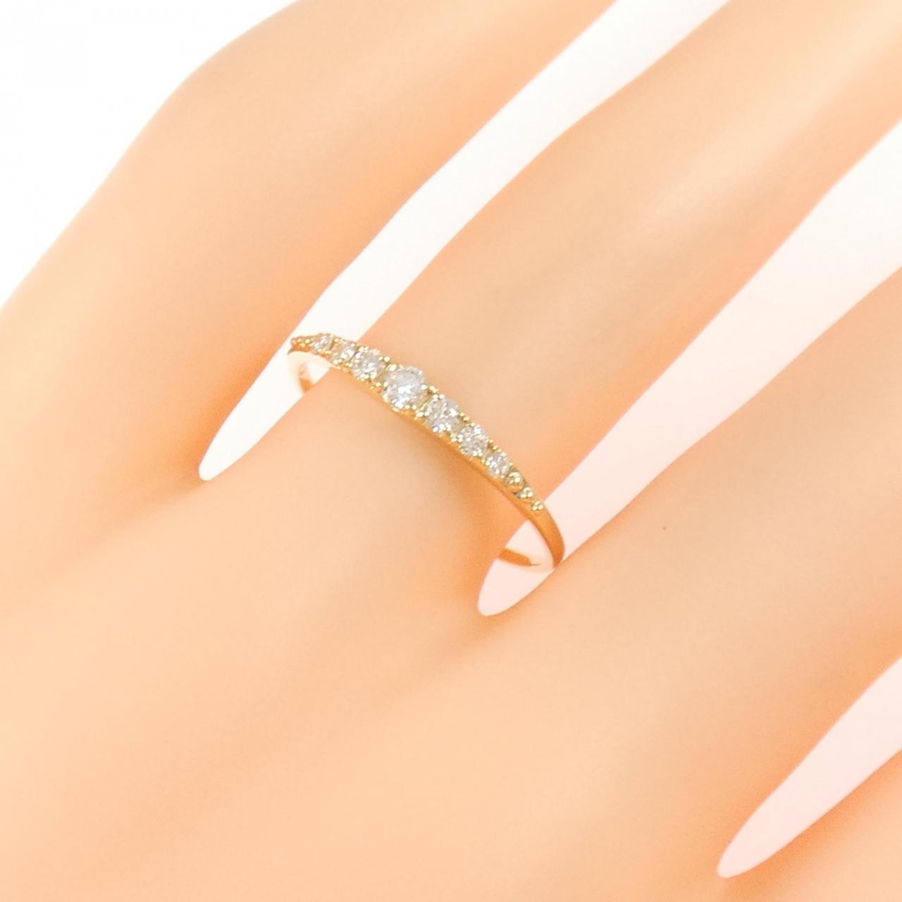 【リメイク】K18YG ダイヤモンド リング 0.15CT