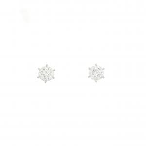 【リメイク】PT900/ST ダイヤモンド ピアス 0.319CT 0.327CT E-F SI1 VG