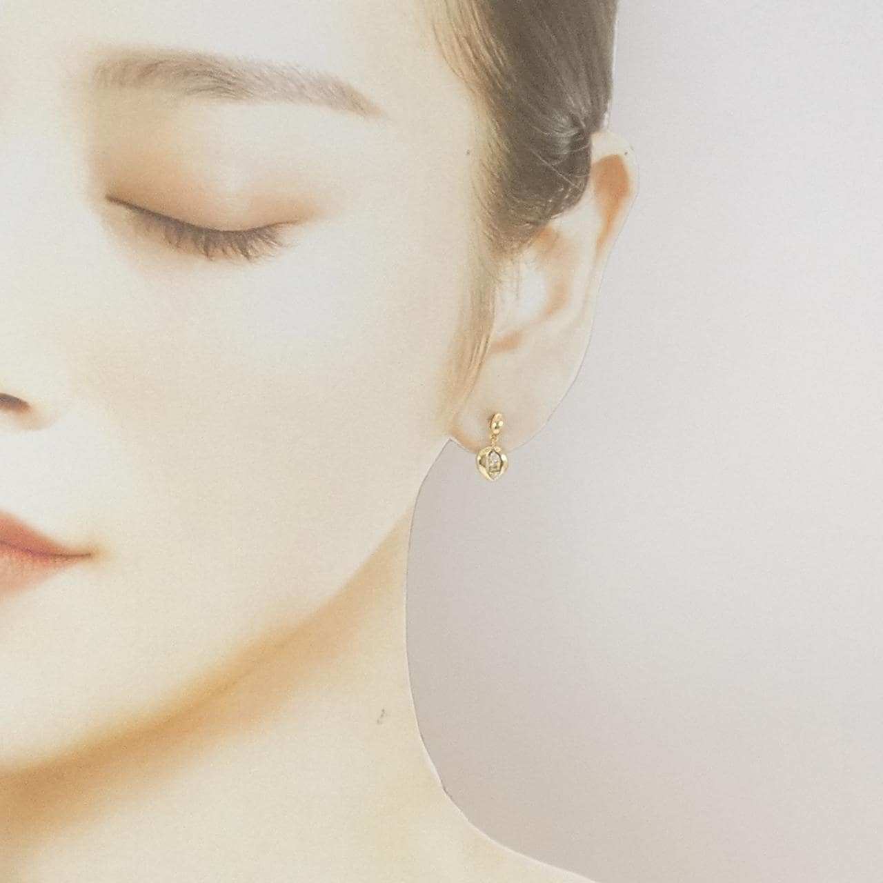 K18YG ダイヤモンド ピアス 0.10CT