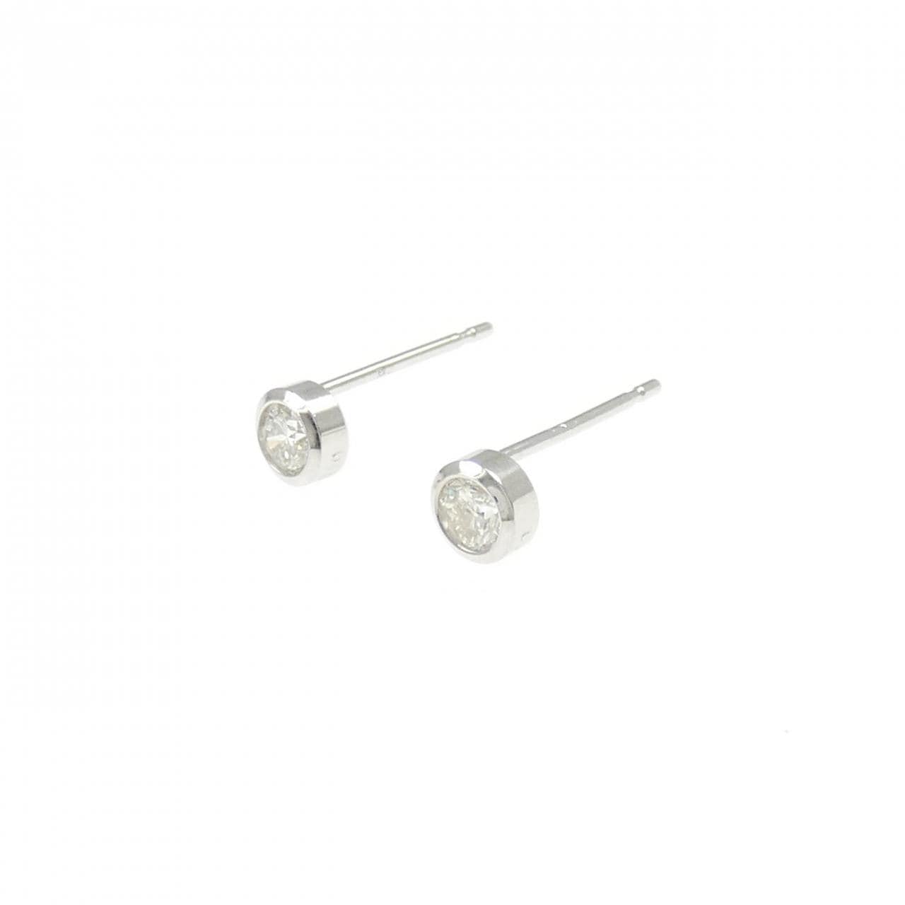 PT900 ソリティア ダイヤモンド ピアス 0.20CT