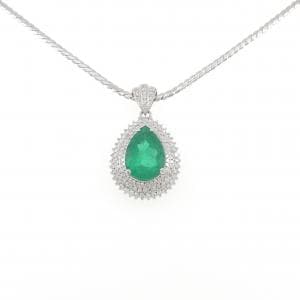 PT900/PT850 エメラルド ネックレス 7.11CT コロンビア産