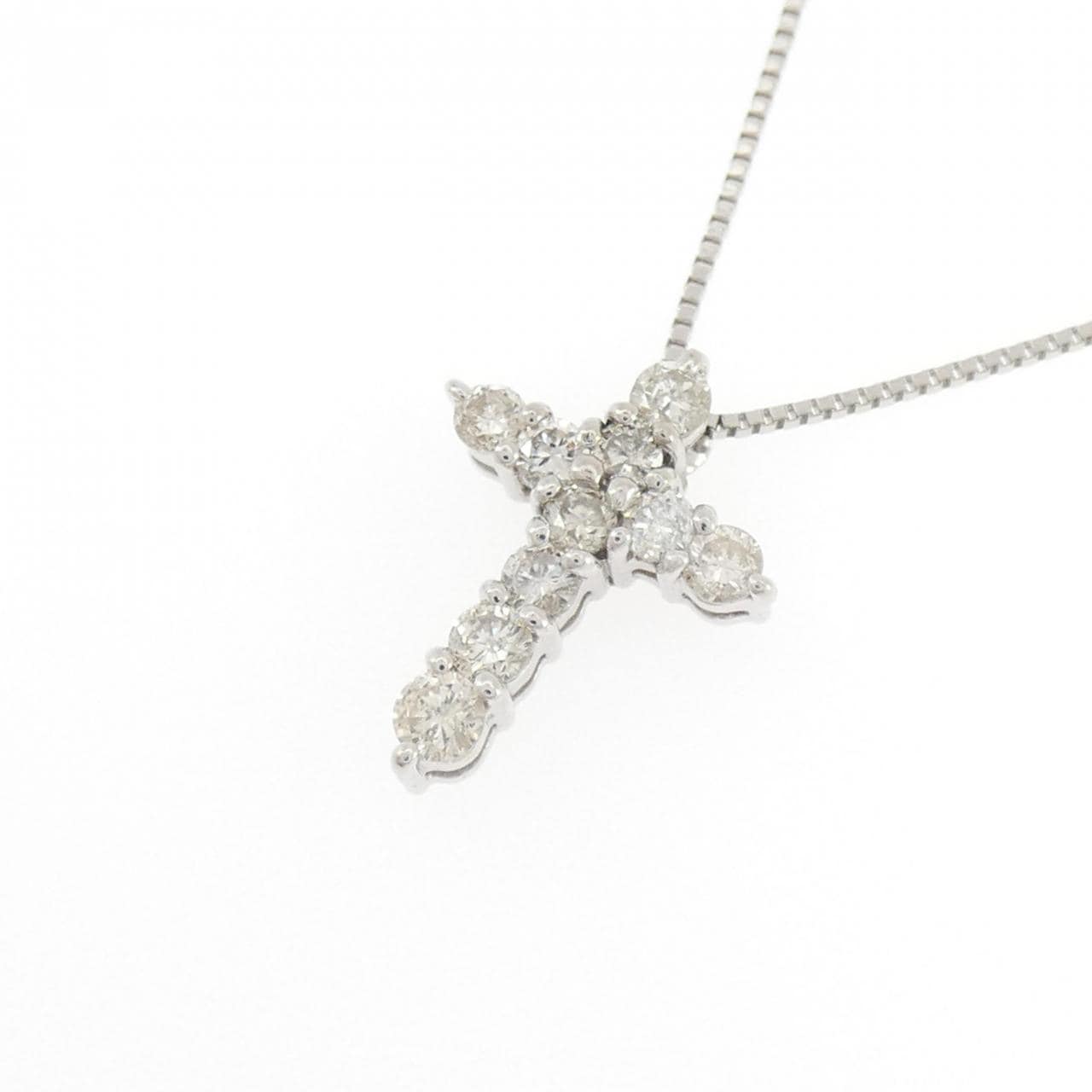 PT900/PT850 クロス ダイヤモンド ネックレス 0.50CT