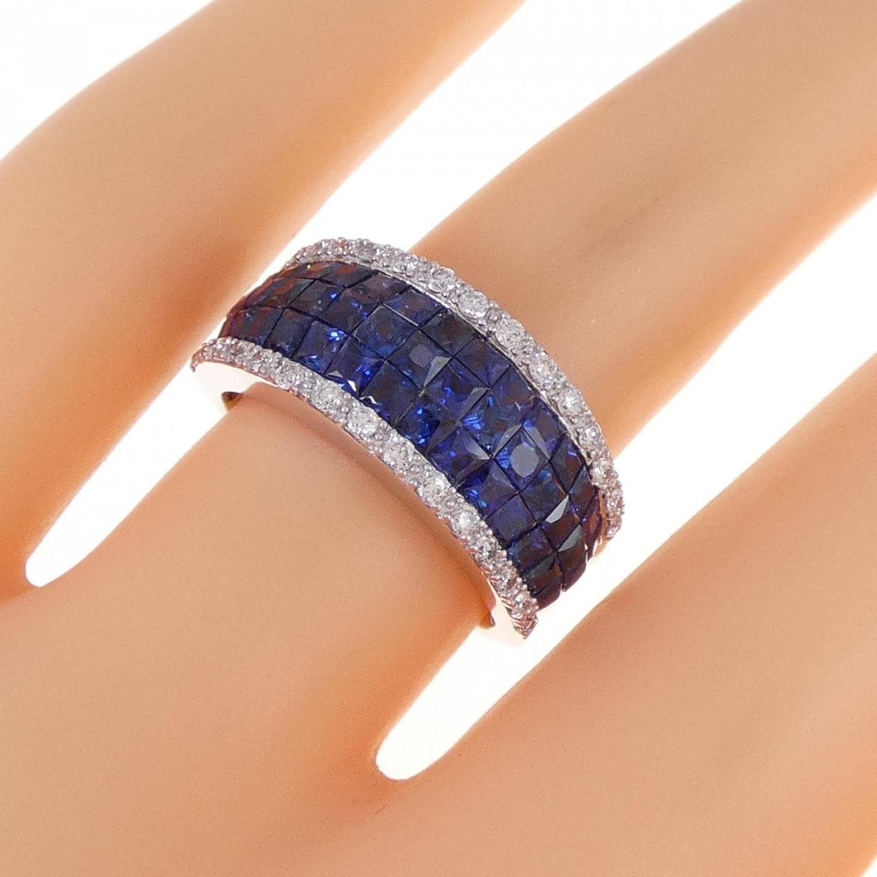 K18WG sapphire ring