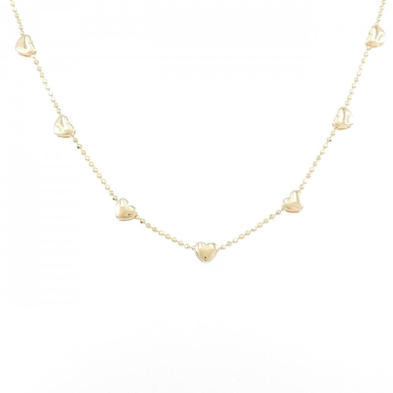 K18YG heart necklace