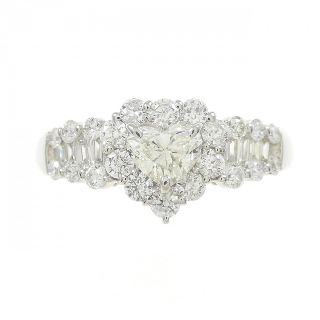 【新品】PT ハート ダイヤモンド リング 0.33CT