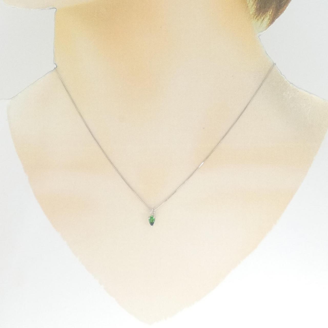 [新品] PT 绿石榴石项链 0.20CT