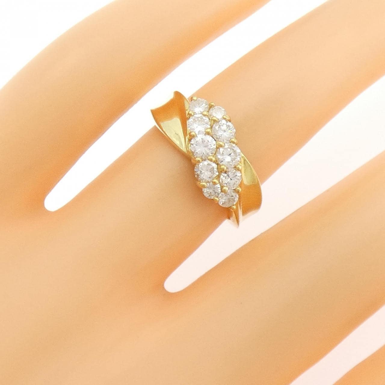 K18YG ダイヤモンド リング 0.71CT